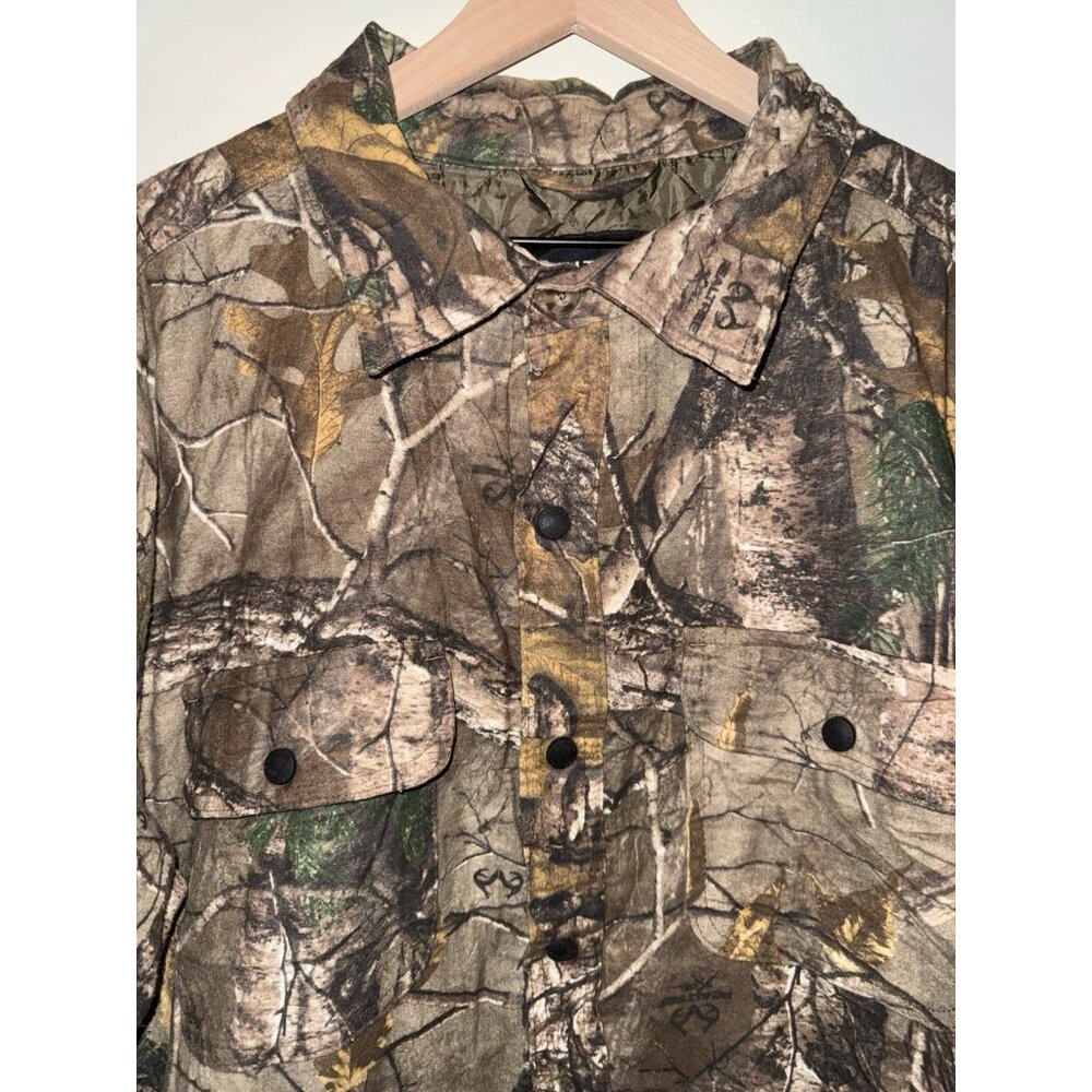 Mossy Oak Camouflage Break Up Herter’s Jacket Full Zip-Up And Snap Size XL - Picture 5 of 13